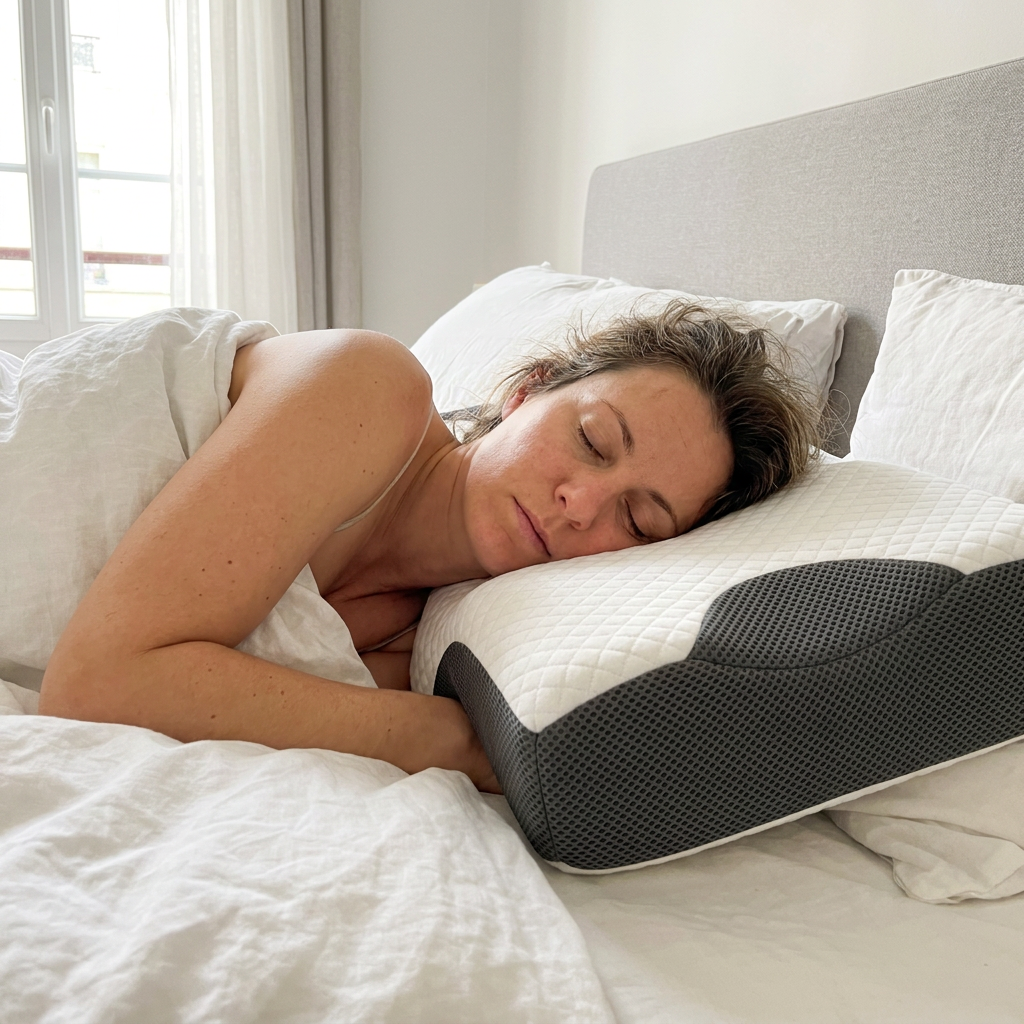 Almohada Cervical Ergonómica de Espuma Viscoelástica