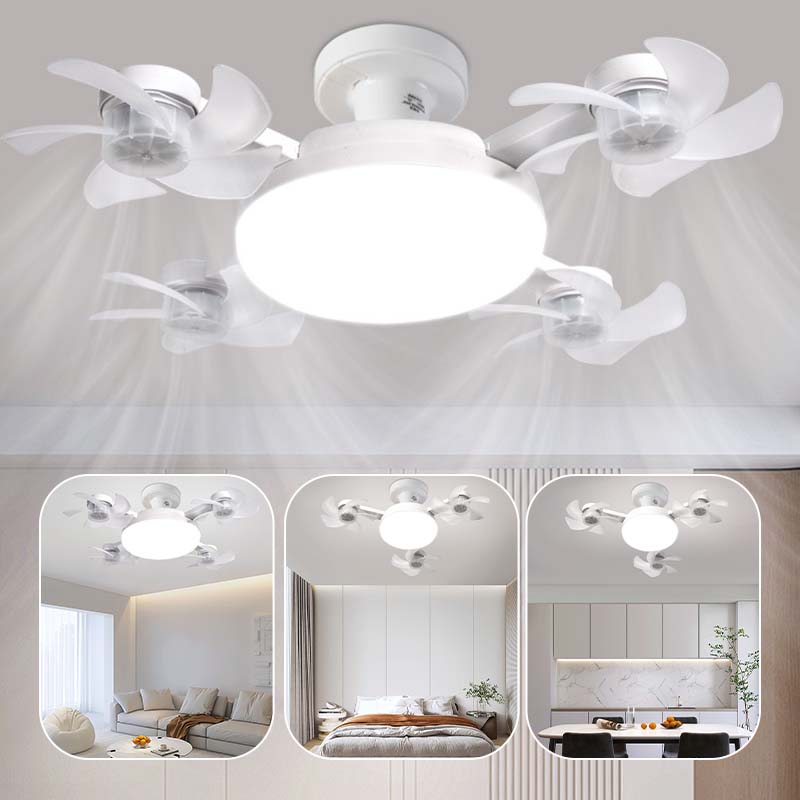 AeroLume™ — Plafón LED con 4 Ventiladores Orientables