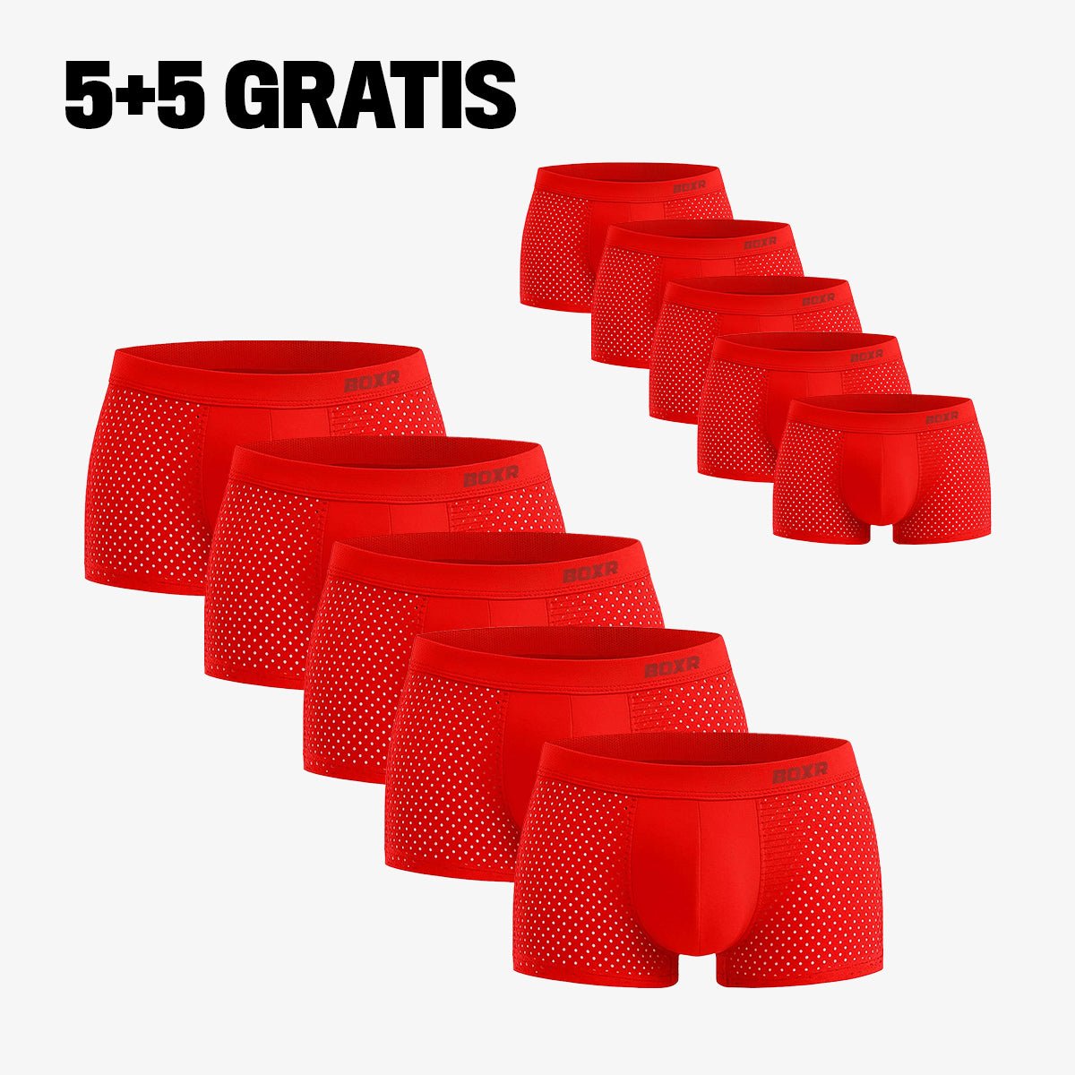couleur Rojo fuego — Bóxers de Bambú Transpirables – Pack de 4