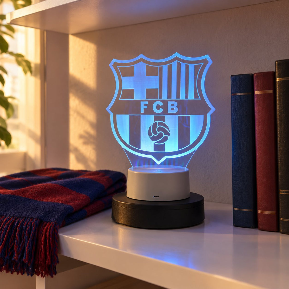 situation — Lámpara LED Escudo Barça – Luz Ambiente de 6 Colores