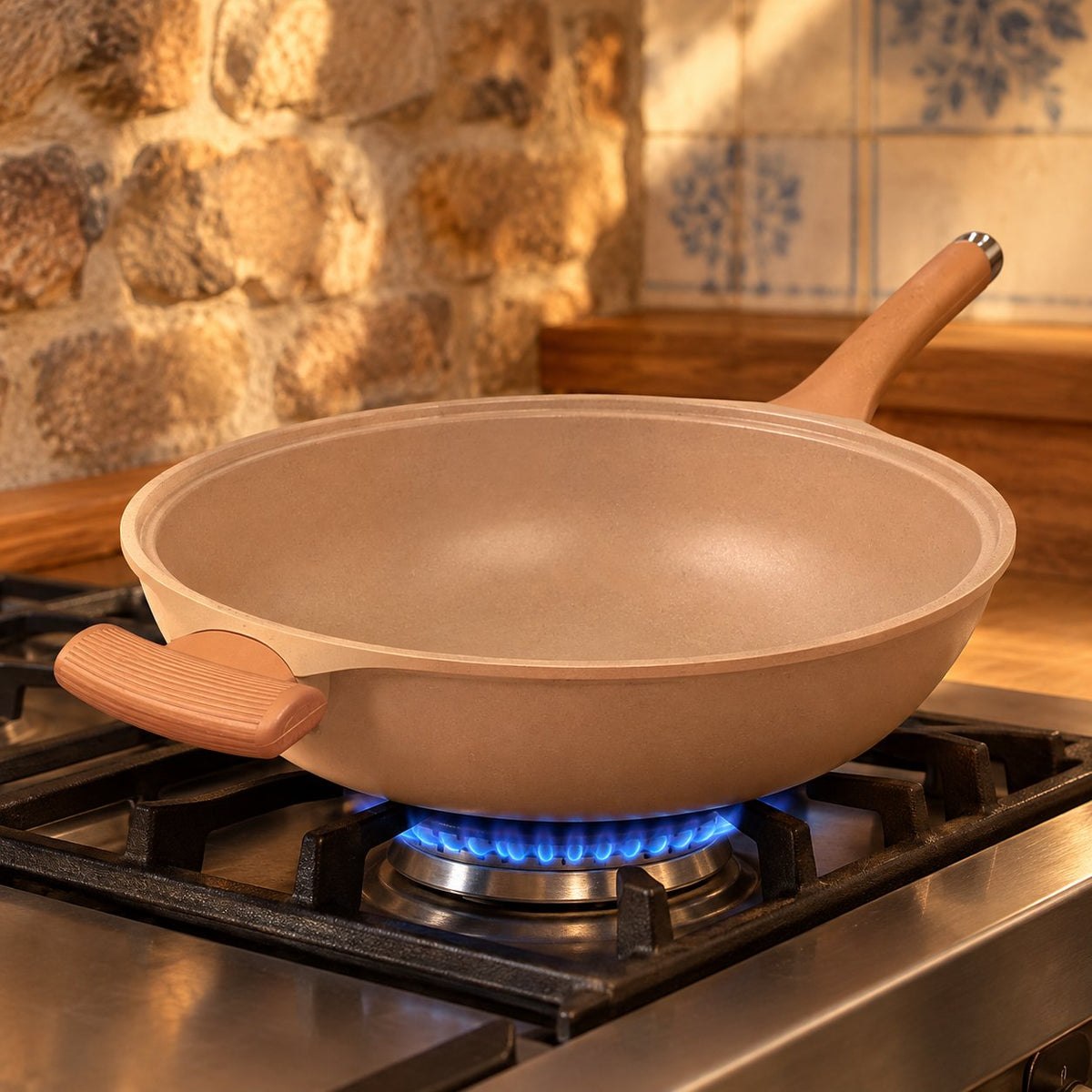 situation — Wok Antiadherente Efecto Arcilla 32 cm