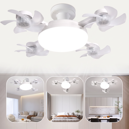AeroLume™ — Plafón LED con 4 Ventiladores Orientables