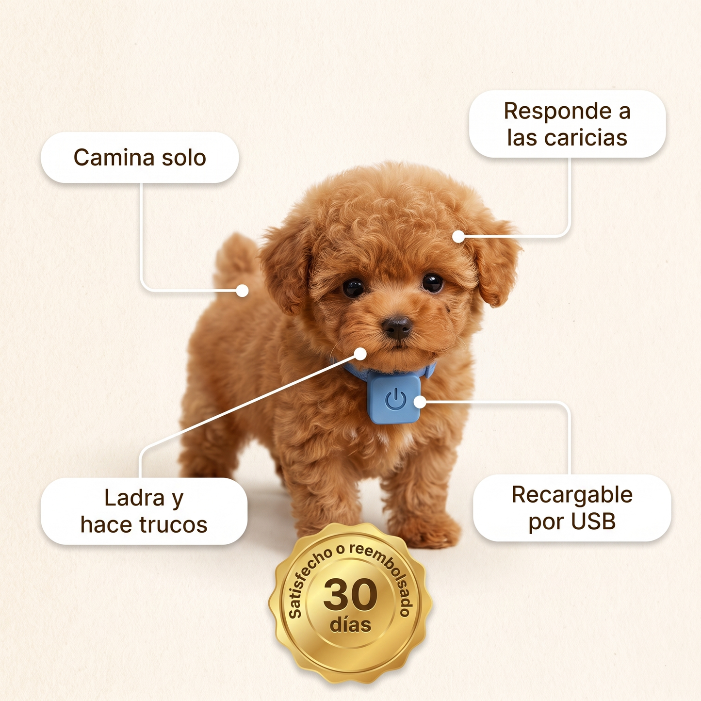Cachorro Robot Realista™ — Camina, Ladra y Pide Mimos