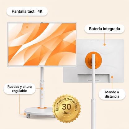 NovaScreen™ 32 — Televisor Portátil Táctil 4K con Ruedas