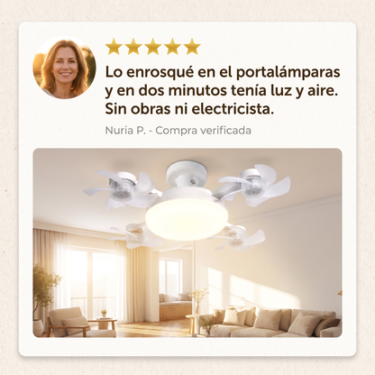 AeroLume™ — Plafón LED con 4 Ventiladores Orientables