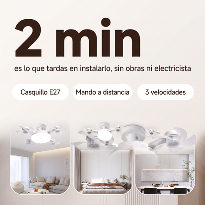 AeroLume™ — Plafón LED con 4 Ventiladores Orientables