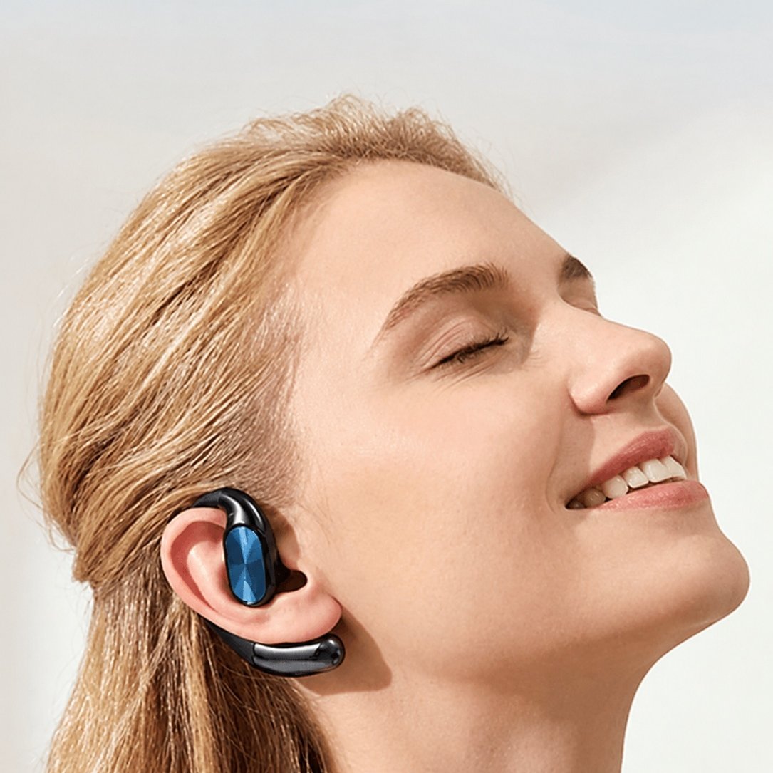 situation — Auriculares abiertos con gancho – Bluetooth, estuche de carga