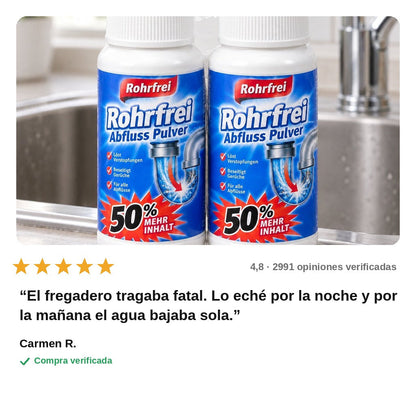 avis — FlujoLimpio™ – Polvo Desatascador de Tuberías