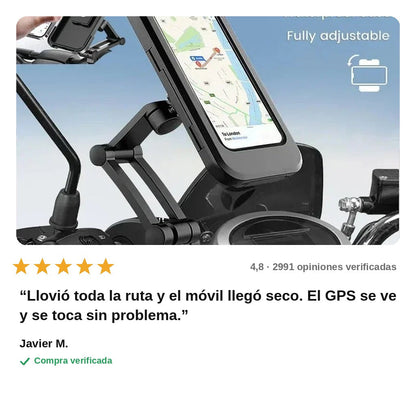avis — RutaFija™ – Soporte de Móvil Estanco para Moto y Bici, Giro 360°
