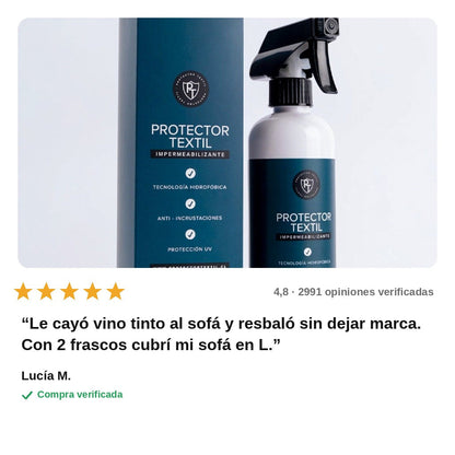 avis — Spray Impermeabilizante para Telas 500 ml – Protector Antimanchas para Sofás, Alfombras y Zapatillas