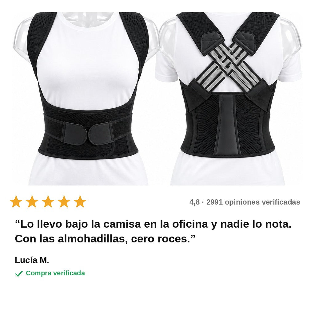 avis — Chaleco Corrector de Postura con Soporte Lumbar