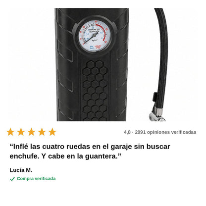 avis — Bomba de Aire Inalámbrica con Manómetro – Recargable por USB