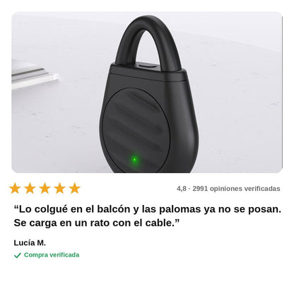 avis — AlaStop™ – Ahuyentador ultrasónico de aves portátil y recargable