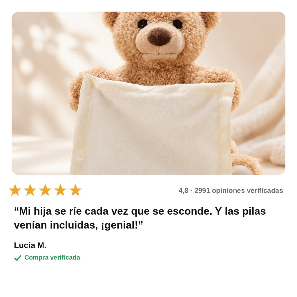 avis — Osito Cucú™ – Peluche interactivo que juega al escondite con tu bebé