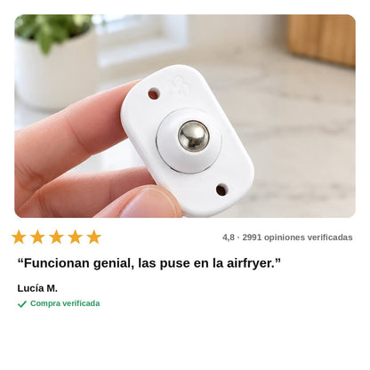 avis — Mini ruedas giratorias 360° autoadhesivas – Lote de 8