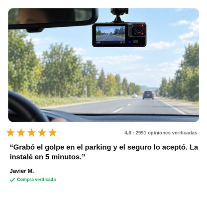 avis — Cámara de coche 1080P – frontal + interior con visión nocturna