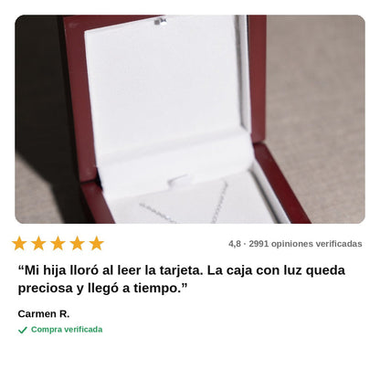 avis — Collar Corazón Amor Eterno – Para Mi Hija, con Estuche de Luz y Tarjeta