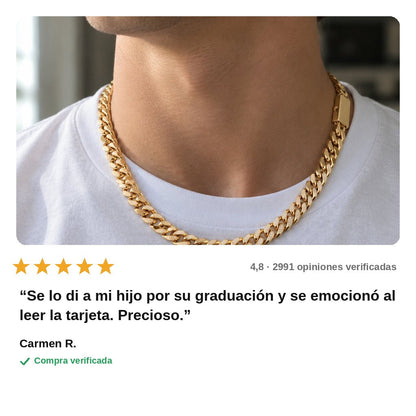 avis — Collar Cubano para mi Hijo con Tarjeta Dedicada