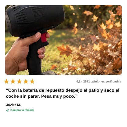 avis — Soplador Turbo Inalámbrico 48V con Batería Extraíble