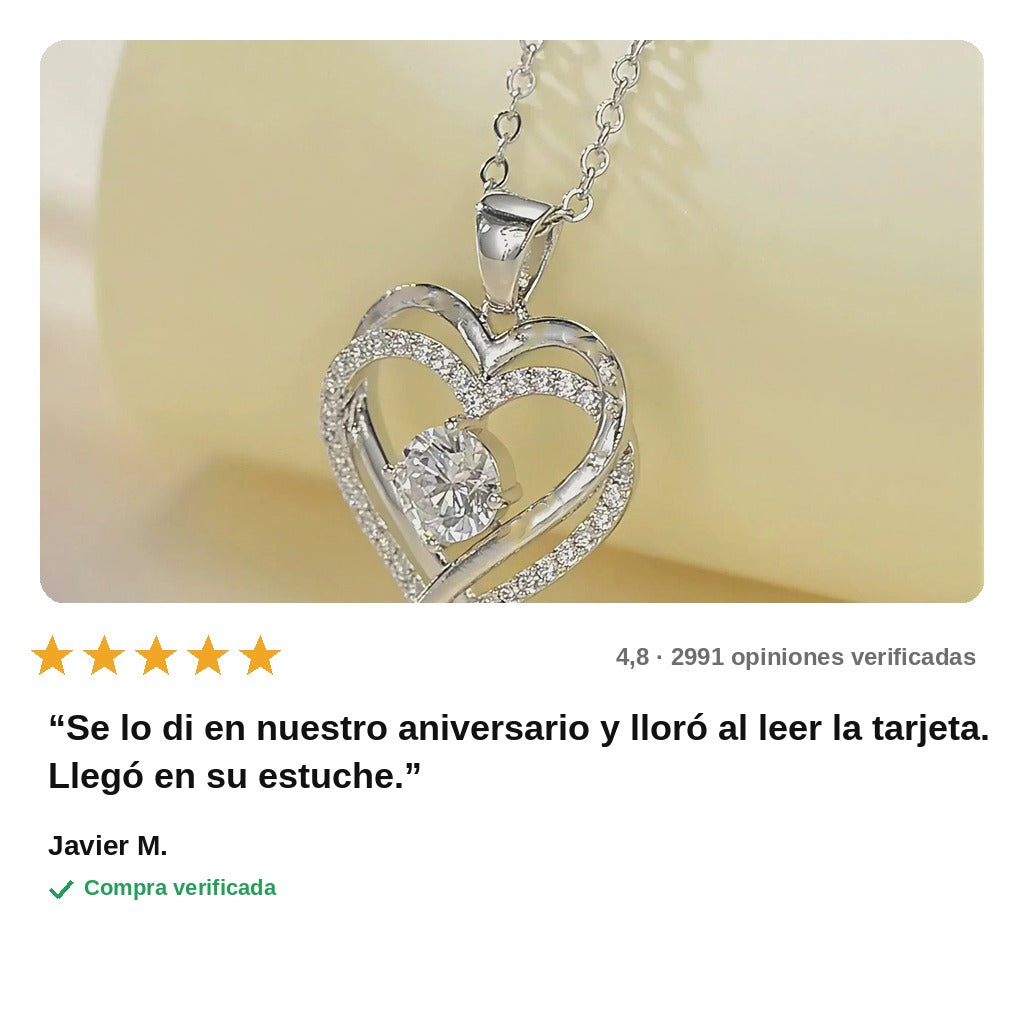 avis — Collar Corazón Infinito «A Mi Esposa» con Tarjeta Dedicada
