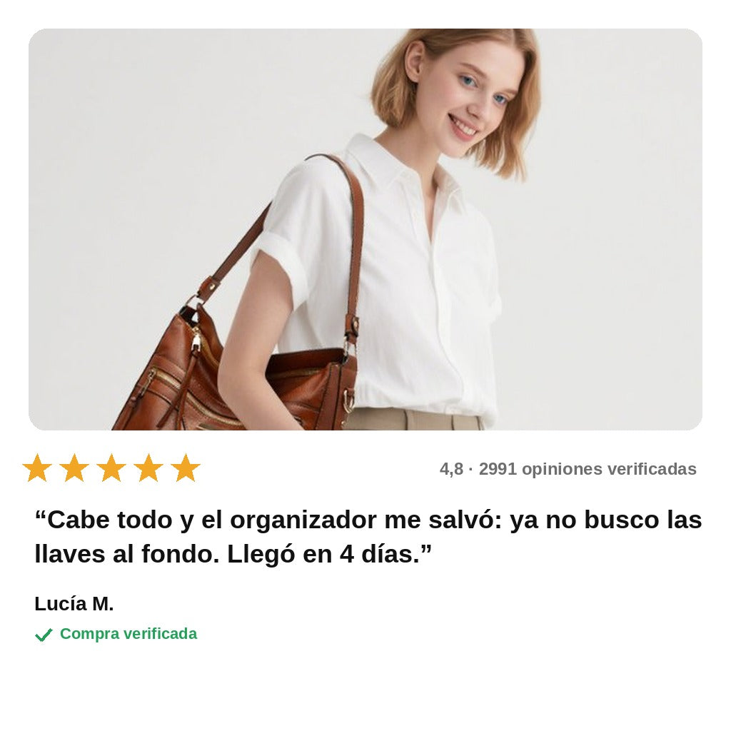 avis — Bolso Hobo Retro de Piel Suave – Gran Capacidad