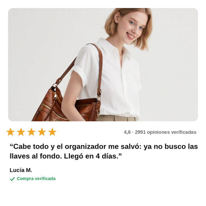 avis — Bolso Hobo Retro de Piel Suave – Gran Capacidad