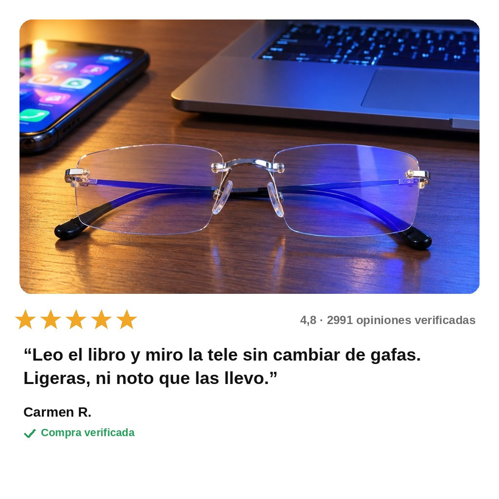 avis — Gafas de Lectura Progresivas Sin Montura – Anti Luz Azul
