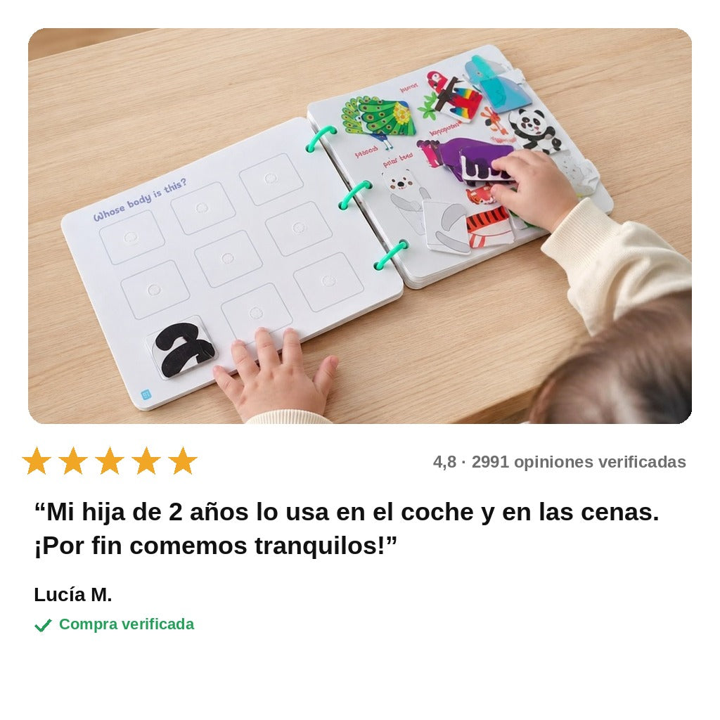 avis — PequeLibro™ – Libro de Actividades Montessori con Velcro para Niños de 1 a 4 Años