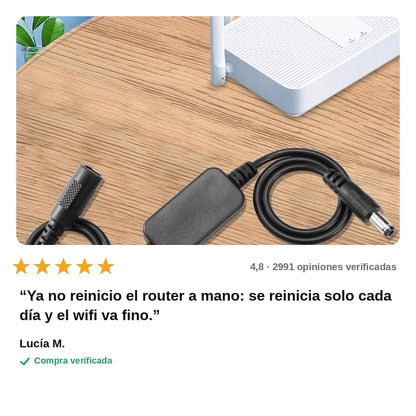 avis — Cable de Reinicio Automático para Router – Temporizador 24 h