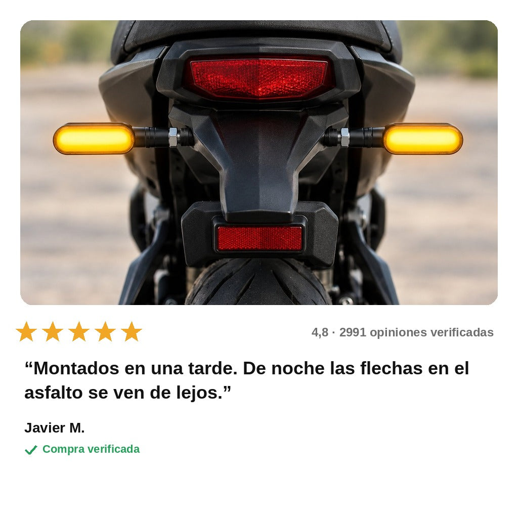 avis — Intermitentes LED para moto con proyección al suelo (par)