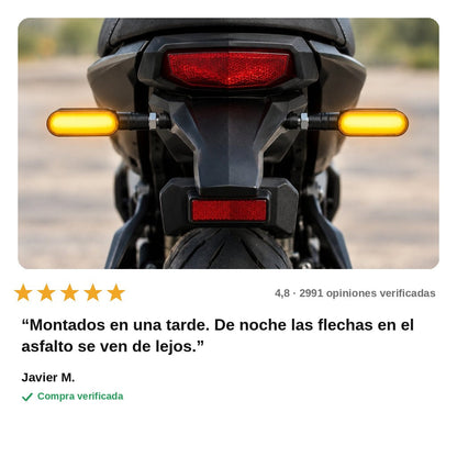 avis — Intermitentes LED para moto con proyección al suelo (par)