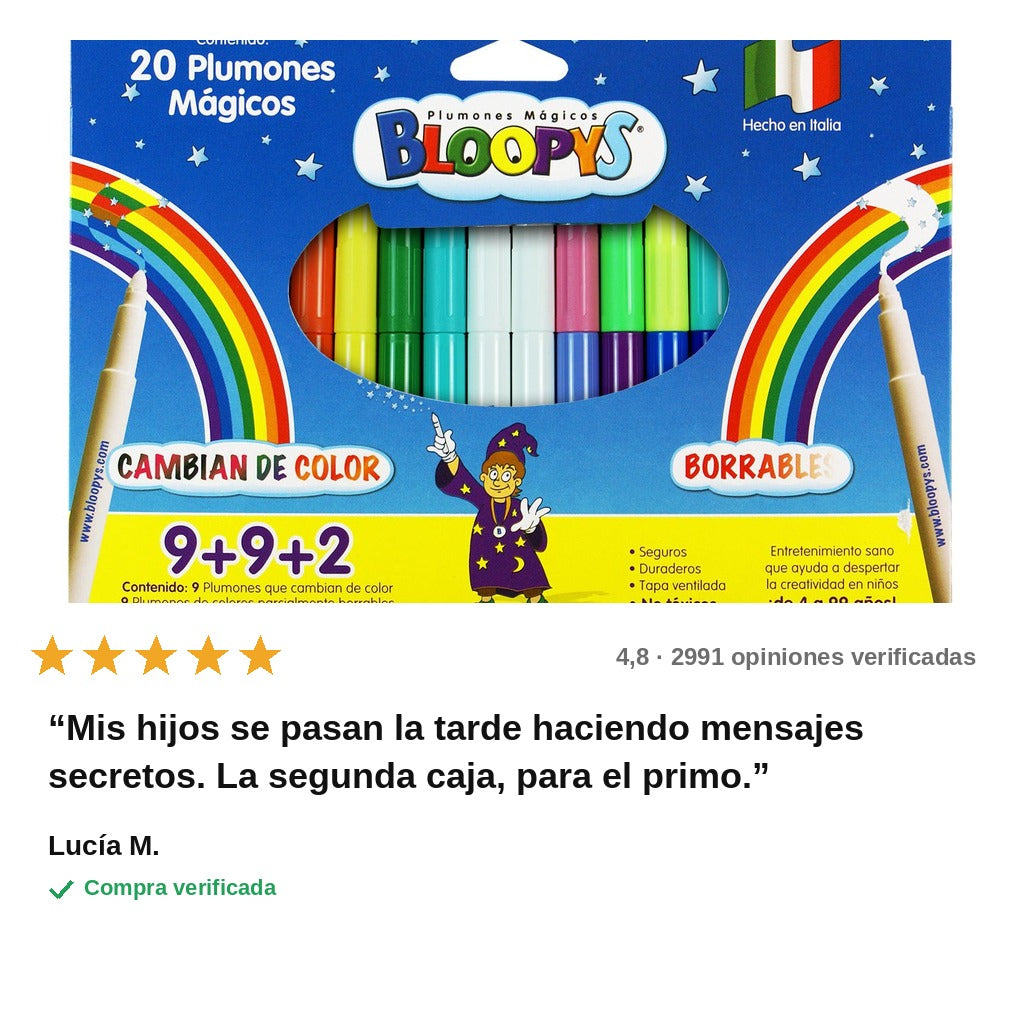 avis — Rotuladores Mágicos que Cambian de Color – Caja de 20