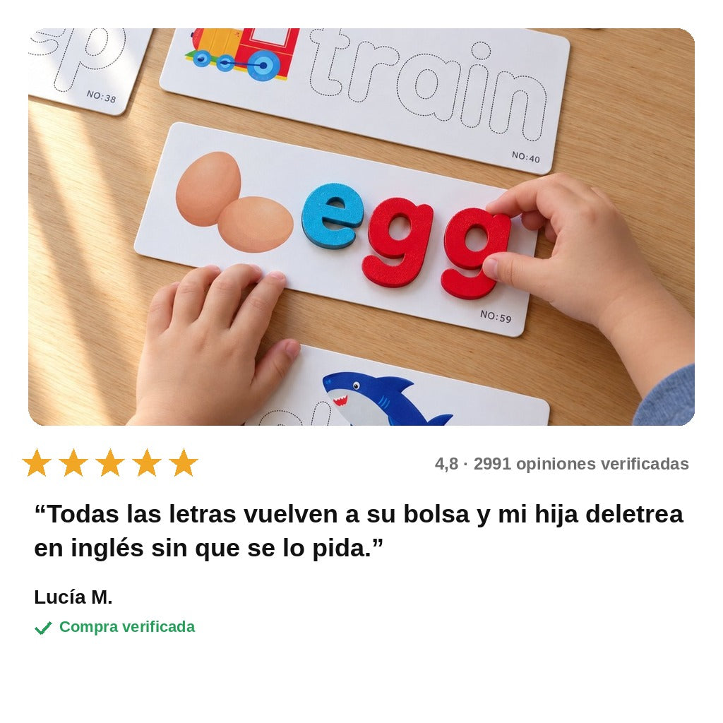 avis — Juego de Deletreo con Letras de Madera – Aprende Inglés Jugando