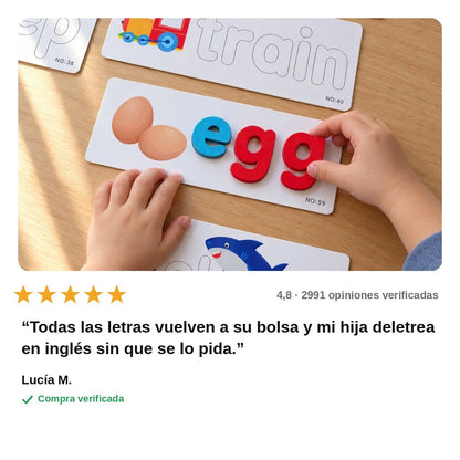 avis — Juego de Deletreo con Letras de Madera – Aprende Inglés Jugando