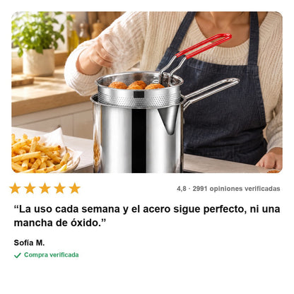 avis — InoxFry™ – Olla Freidora de Acero Inoxidable con Cesta Extraíble