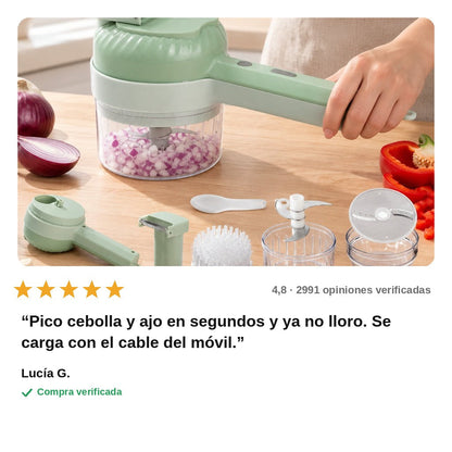 avis — Cortador Eléctrico de Verduras 4 en 1 – Inalámbrico y Recargable