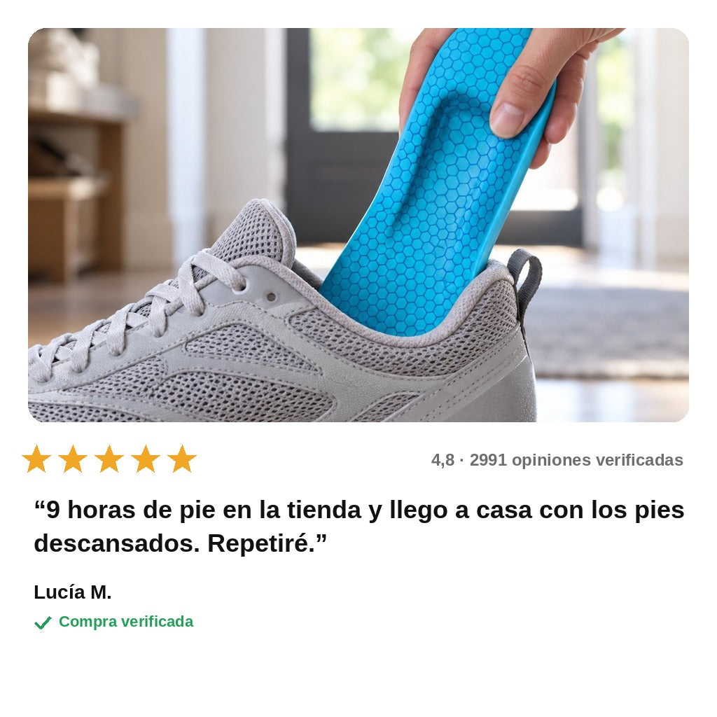 avis — Plantillas GelPaso™ – Gel Nido de Abeja con Soporte de Arco y Talón