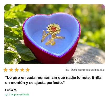 avis — Anillo Girasol Giratorio Ajustable – Gíralo y desconecta
