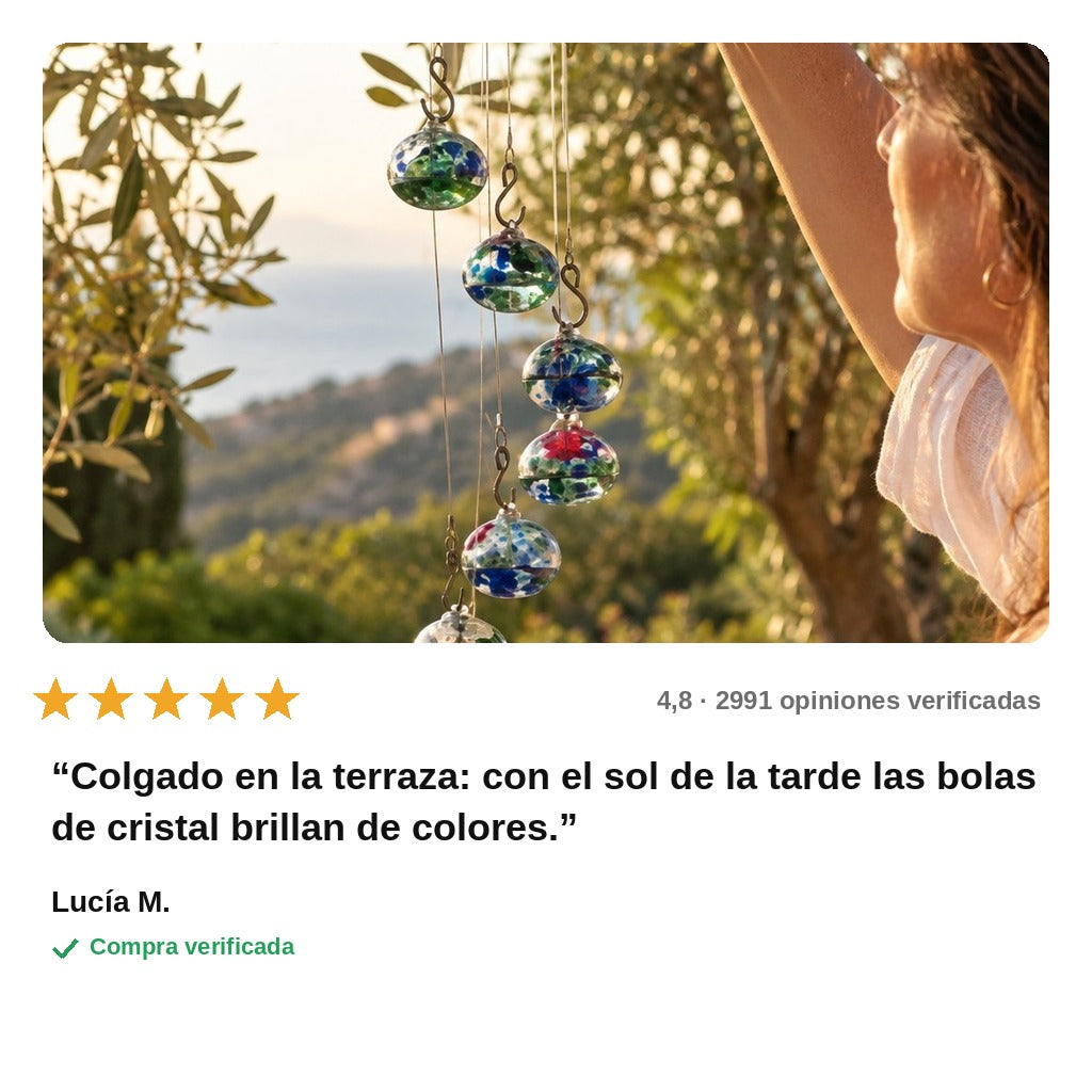 avis — Móvil Colgante de Cristal Soplado con 6 Bebederos