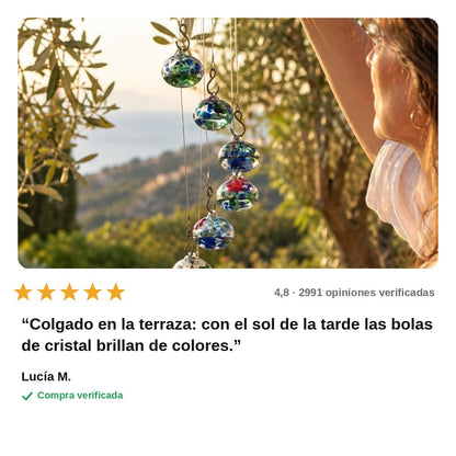 avis — Móvil Colgante de Cristal Soplado con 6 Bebederos