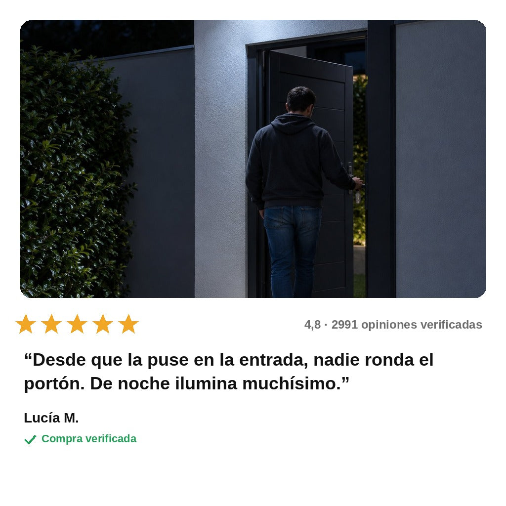 avis — Cámara Falsa Solar 77 LED con Sensor de Movimiento