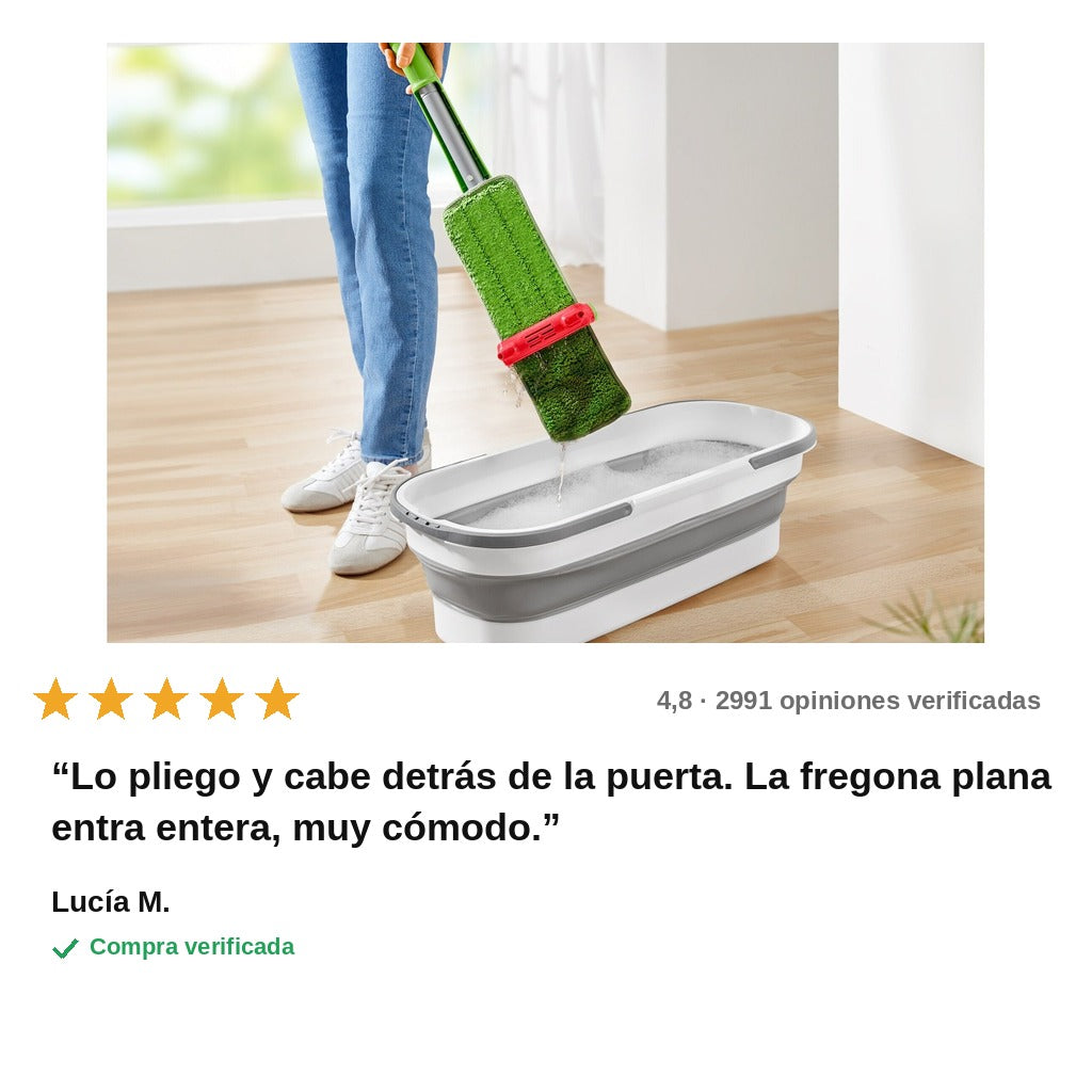 avis — Cubo Plegable con Ruedas 18 L – Se Guarda Plano en Cualquier Rincón