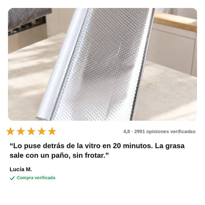 avis — Papel Adhesivo de Aluminio para Cocina – Antigrasa e Impermeable