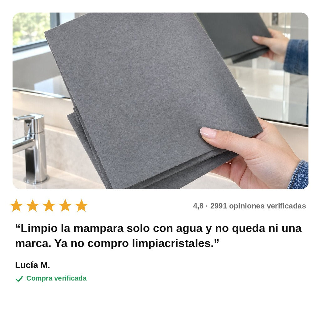 avis — Paños Mágicos de Microfibra – Lote de 5, Cristales y Espejos Sin Marcas Solo con Agua
