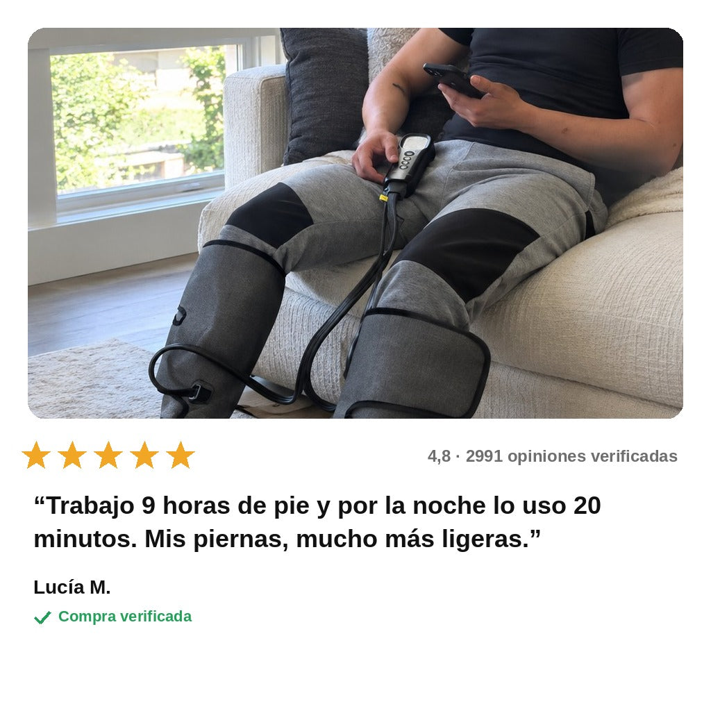 avis — AiroLeg™ – Masajeador de Pies y Pantorrillas por Presión de Aire con Calor