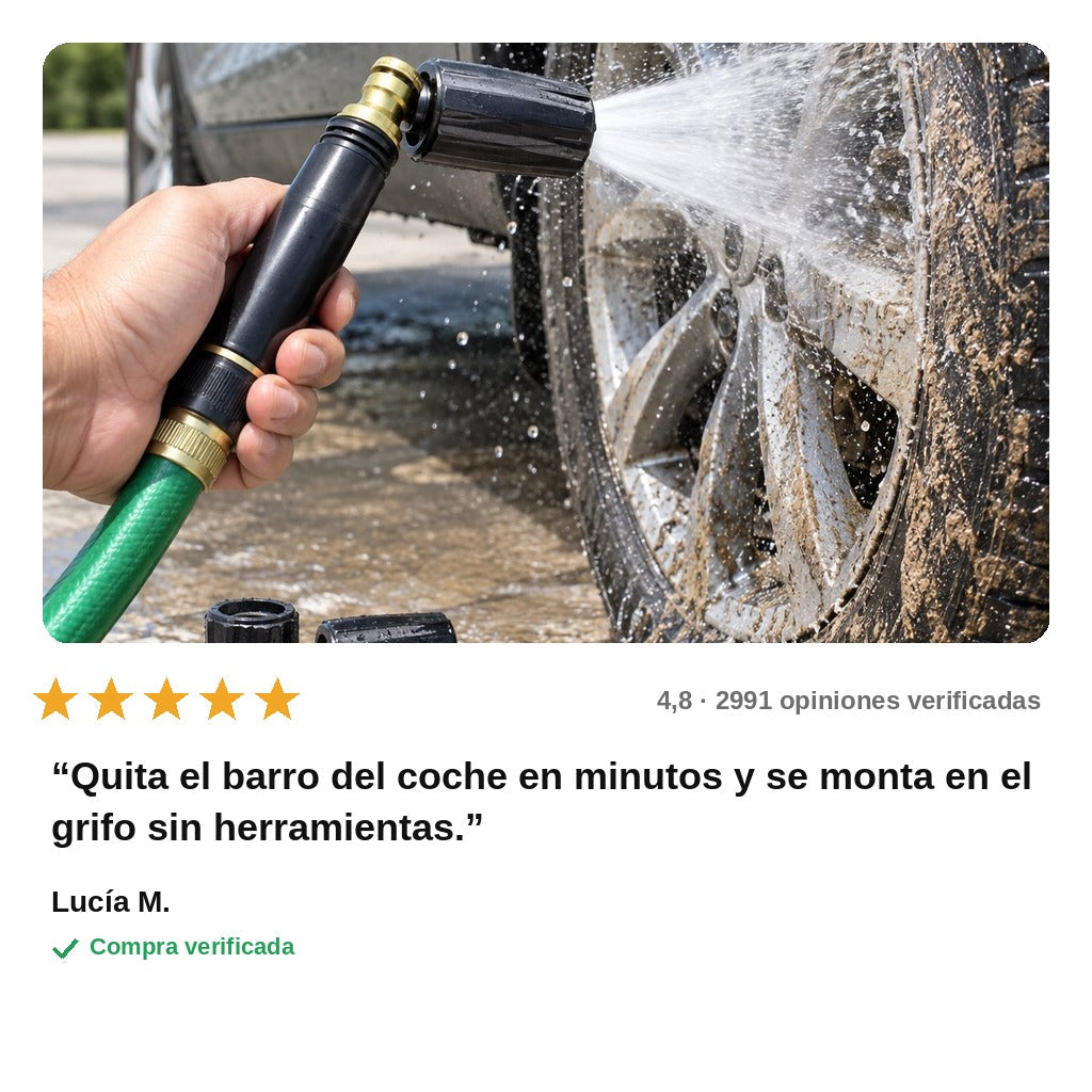 avis — Boquilla de Alta Presión para Manguera – Kit de 4 Piezas con 3 Modos de Chorro