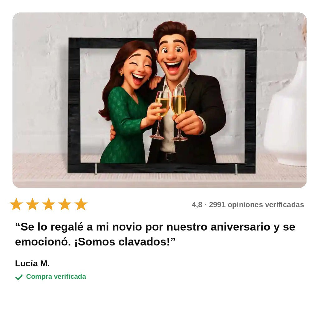 avis — Cuadro Animado 3D Personalizado — Tus personajes salen del marco