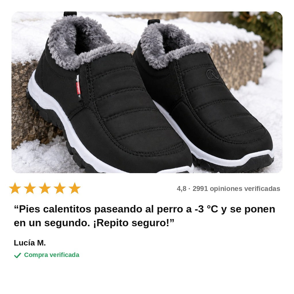 avis — CalidoPaso™ – Botines de Nieve con Forro de Pelo, Sin Cordones