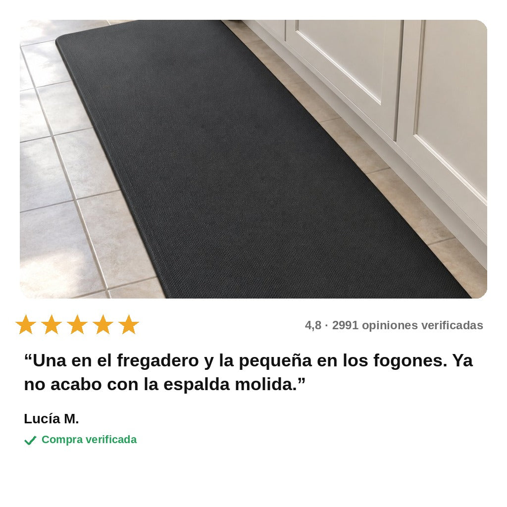 avis — Alfombra de Cocina Antideslizante Acolchada 45 × 120 cm
