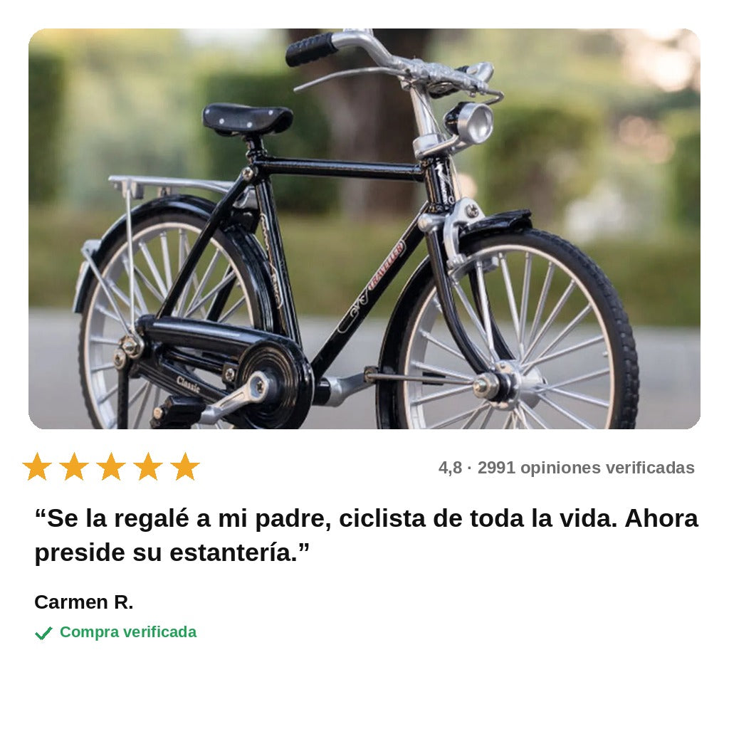 avis — Bicicleta Miniatura de Metal Retro